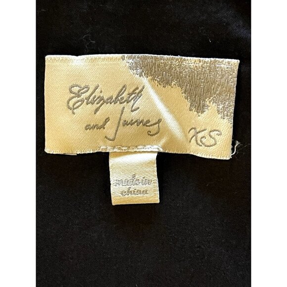 Elizabeth And James Navy Blue Plaid Collared Convertible Trench‎ Coat Size XS - Picture 10 of 11